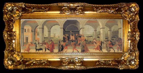 framed  Filippino Lippi Thtee Scenes from the Story of Virginia (mk05), ta009-2